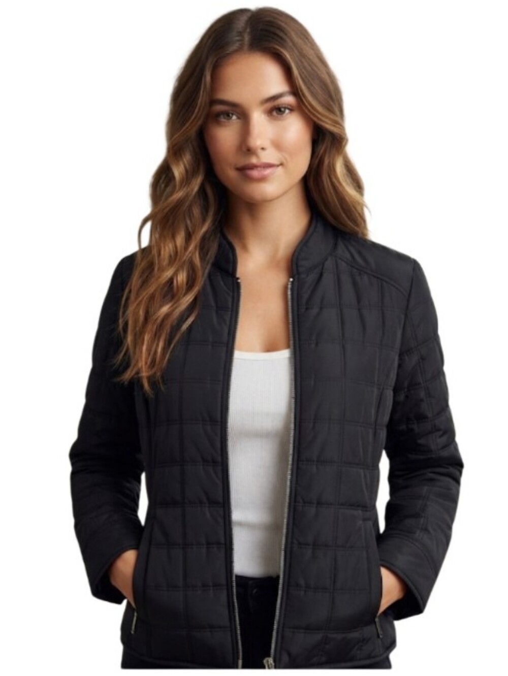 BCBGirls Quilted Black Jacket Size Medium